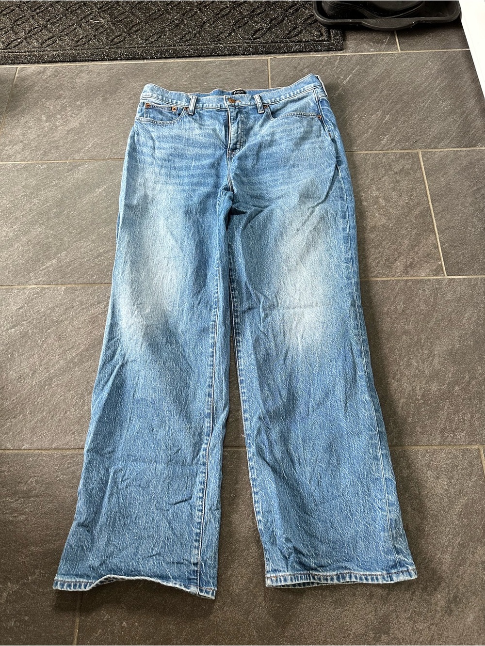 J Crew Classic Full Length Wide-Leg Light Blue Women's Jeans 29 Petite